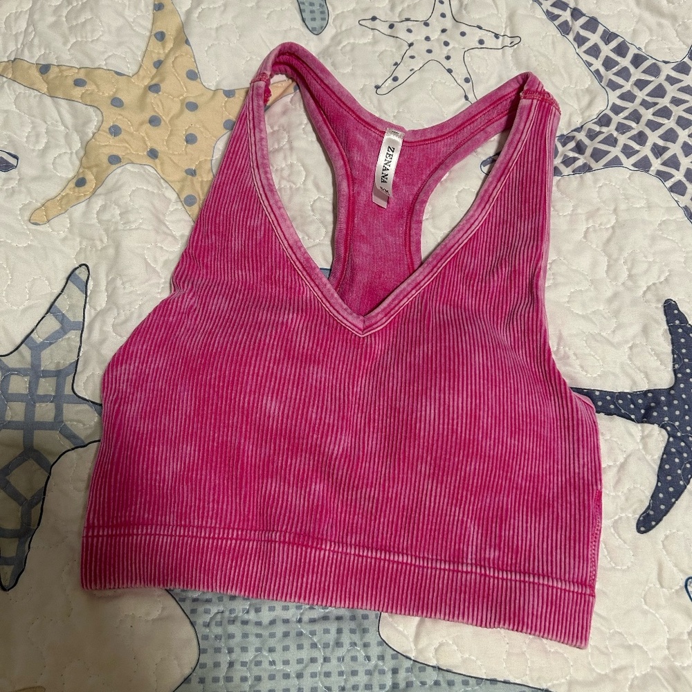 Zenana shirt W/built in bra
